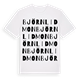 White t-shirt med Björnlidmon ordlek t-shirt