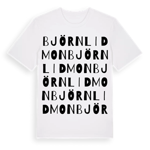 Björnlidmon ordlek t-shirt – ekologisk bomull t-shirt från Pinshirt