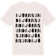 Vintage White t-shirt med Björnsund ordlek t-shirt