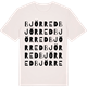 Vintage White t-shirt med Björred ordlek t-shirt