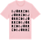 Pink Cotton t-shirt med Björred ordlek t-shirt