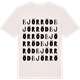 Vintage White t-shirt med Björröd ordlek t-shirt