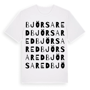 Björsared ordlek t-shirt – ekologisk bomull t-shirt från Pinshirt