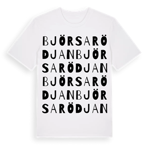 Björsarödjan ordlek t-shirt – ekologisk bomull t-shirt från Pinshirt