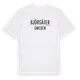 White t-shirt med Björsäter i Sverige t-shirt