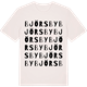 Vintage White t-shirt med Björsby ordlek t-shirt