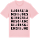 Pink Cotton t-shirt med Björsgården ordlek t-shirt