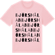 Pink Cotton t-shirt med Björshålan ordlek t-shirt