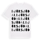 White t-shirt med Björsjödal ordlek t-shirt