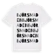 White t-shirt med Björsmaden ordlek t-shirt