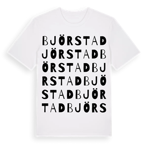 Björstad ordlek t-shirt – ekologisk bomull t-shirt från Pinshirt