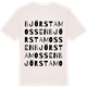 Vintage White t-shirt med Björstamossen ordlek t-shirt