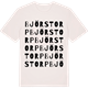 Vintage White t-shirt med Björstorp ordlek t-shirt