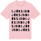 Pink Cotton t-shirt med Björsund ordlek t-shirt