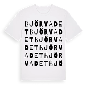 Björvadet ordlek t-shirt – ekologisk bomull t-shirt från Pinshirt