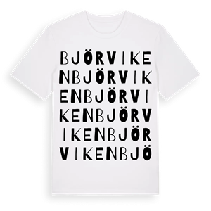 Björviken ordlek t-shirt – ekologisk bomull t-shirt från Pinshirt