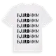 White t-shirt med Bjurdamm ordlek t-shirt