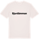 Vintage White t-shirt med Bjurdämman fetstil t-shirt