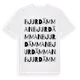 White t-shirt med Bjurdämman ordlek t-shirt