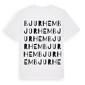 Bjurhem ordlek t-shirt – ekologisk bomull t-shirt från Pinshirt
