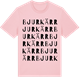 Pink Cotton t-shirt med Bjurkärr ordlek t-shirt