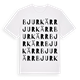 White t-shirt med Bjurkärr ordlek t-shirt