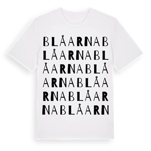 Blåarna ordlek t-shirt – ekologisk bomull t-shirt från Pinshirt