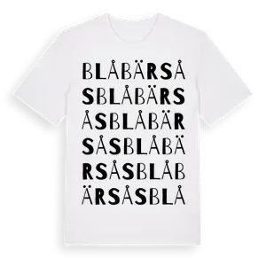 Blåbärsås ordlek t-shirt – ekologisk bomull t-shirt från Pinshirt