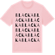 Pink Cotton t-shirt med Blacka ordlek t-shirt