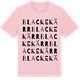 Pink Cotton t-shirt med Blackekärr ordlek t-shirt
