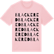 Pink Cotton t-shirt med Blackered ordlek t-shirt