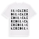 White t-shirt med Blackered ordlek t-shirt