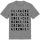 Mid Heather Gray t-shirt med Blackered ordlek t-shirt