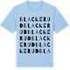 Blue Soul t-shirt med Blackerud ordlek t-shirt