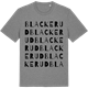 Mid Heather Gray t-shirt med Blackerud ordlek t-shirt