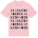 Pink Cotton t-shirt med Blackesmaden ordlek t-shirt