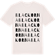 Vintage White t-shirt med Blackorna ordlek t-shirt