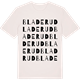 Vintage White t-shirt med Bladerud ordlek t-shirt