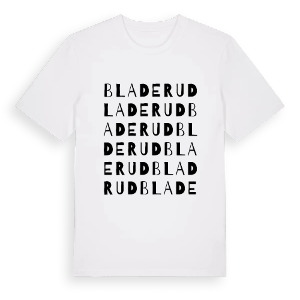 Bladerud ordlek t-shirt – ekologisk bomull t-shirt från PinShirt