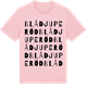 Pink Cotton t-shirt med Blådjuperöd ordlek t-shirt