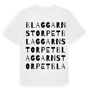 Blaggarnstorpet ordlek t-shirt – ekologisk bomull t-shirt från Pinshirt