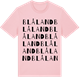 Pink Cotton t-shirt med Blåland ordlek t-shirt