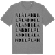 Mid Heather Gray t-shirt med Blåland ordlek t-shirt
