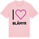 Pink Cotton t-shirt med Jag älskar Blåmyr t-shirt stort tryck