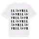 White t-shirt med Blåmyr ordlek t-shirt