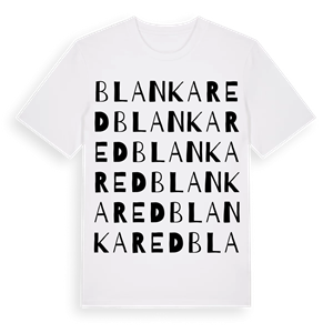 Blankared ordlek t-shirt – ekologisk bomull t-shirt från Pinshirt