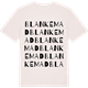 Vintage White t-shirt med Blankemad ordlek t-shirt