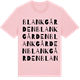 Pink Cotton t-shirt med Blankgården ordlek t-shirt