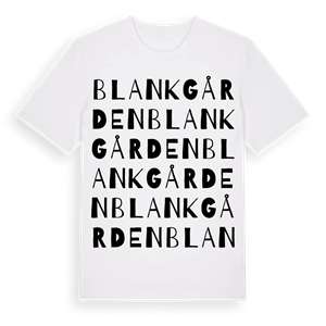 Blankgården ordlek t-shirt – ekologisk bomull t-shirt från Pinshirt