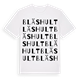 White t-shirt med Bläshult ordlek t-shirt